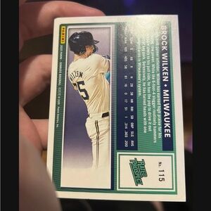 Brock Wilken Baseball Panini Trading Card - White and Blue